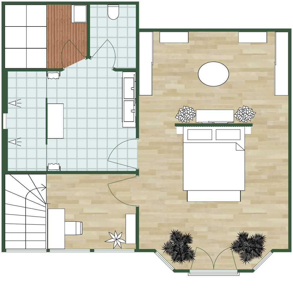 Bedroom Plan 2D Floor Plan