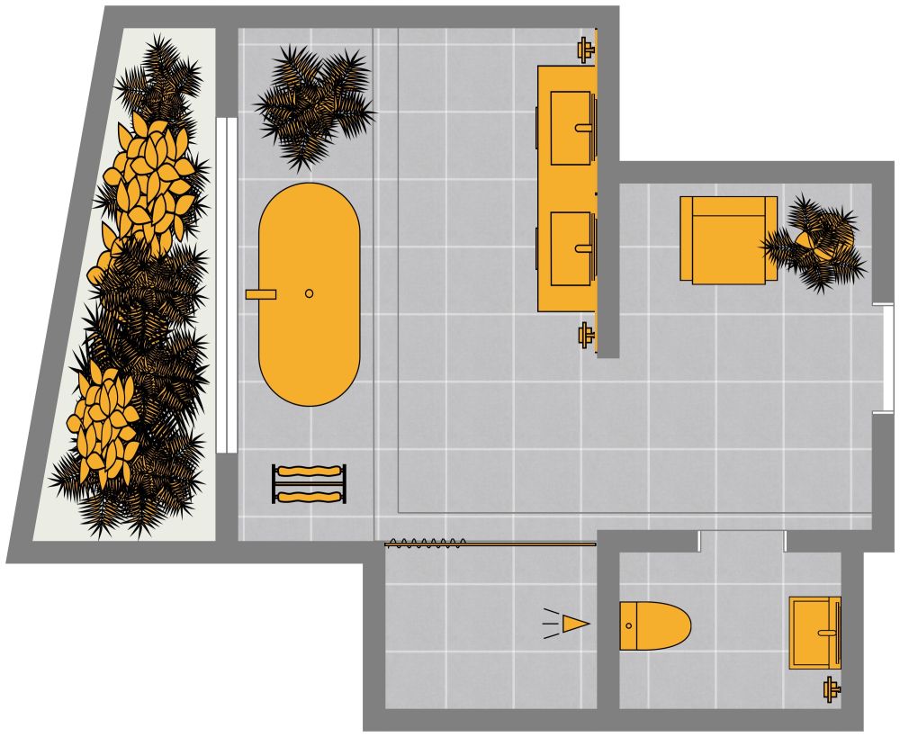 Bathroom Plan 2D Floor Plan