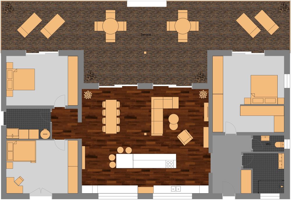 Container House 2D Floor Plan