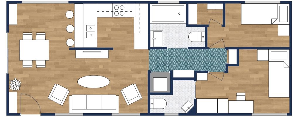 Container Home 2D Floor Plan