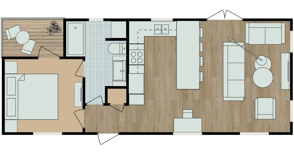 Container House 2D Floor Plan