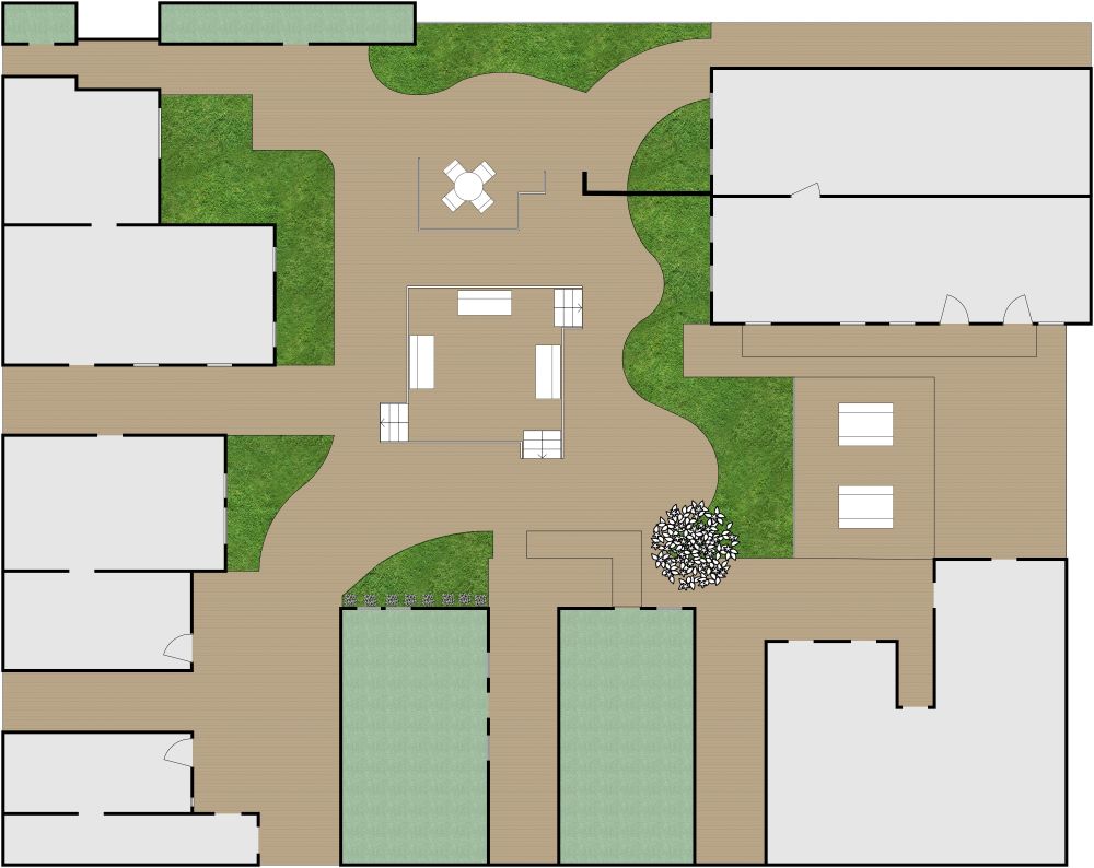 Kommerzielle Landschaftsgestaltung 2D Grundrisse