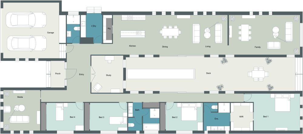 Container House 2D Layout