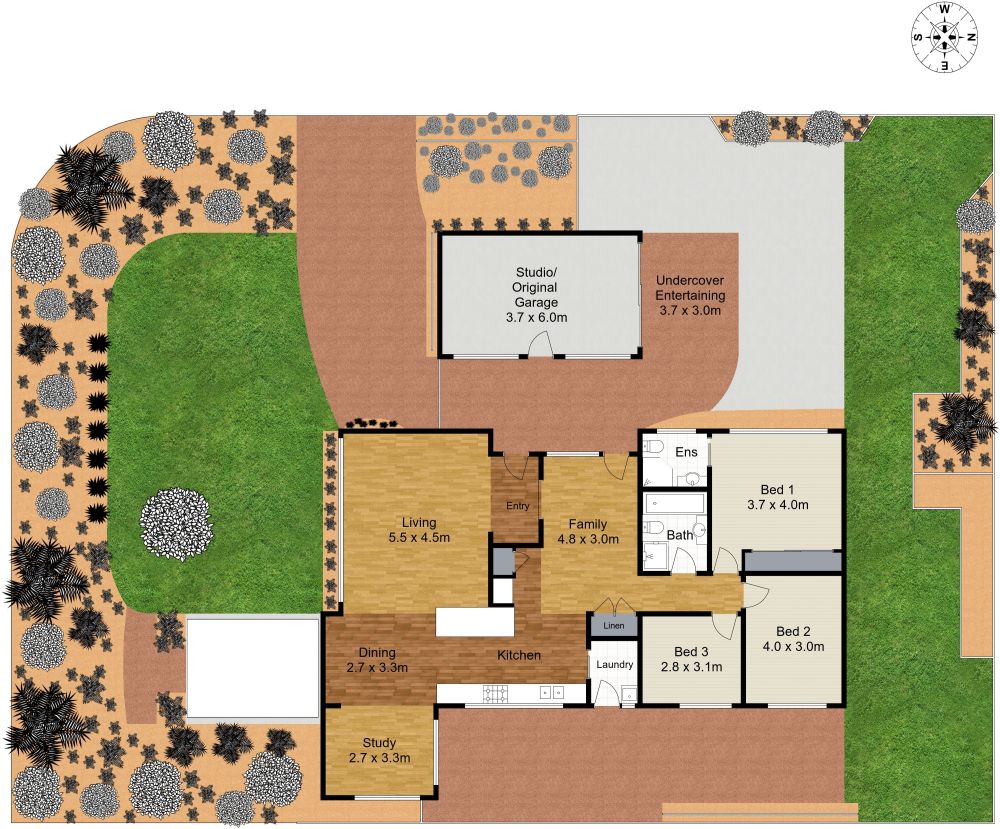 Large 2D Site Plan Example