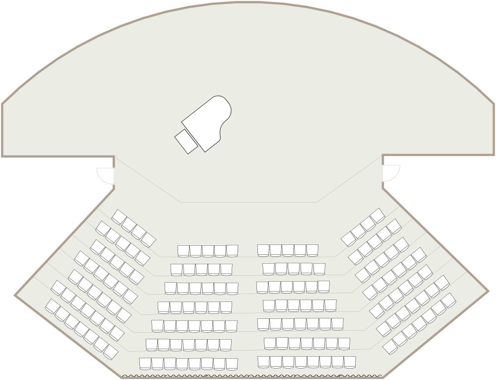 Grundriss für eine Konzerthalle 2D Grundrisse