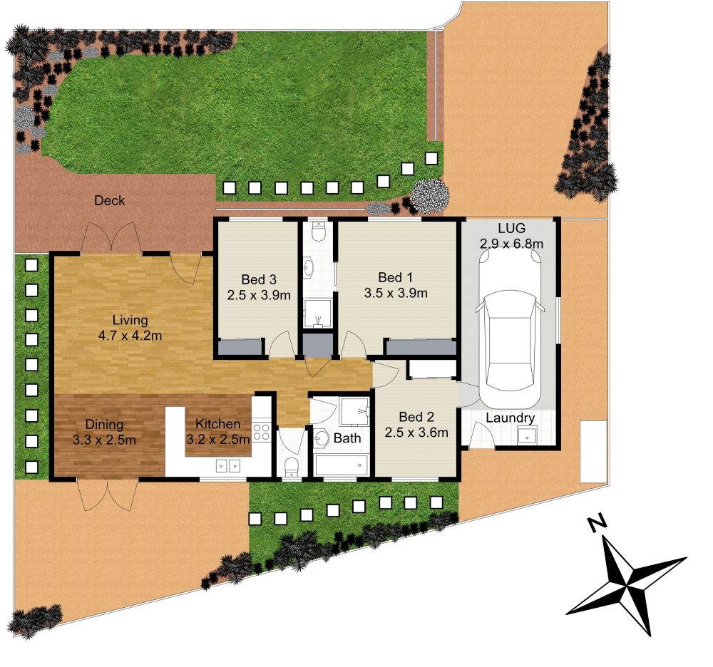 Residential 3D Site Plan Layout
