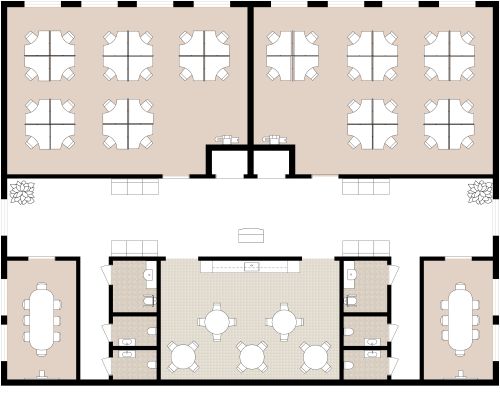 Modernes Bürolayout