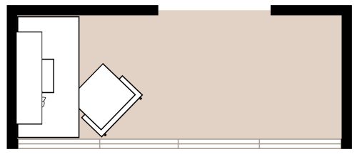 Grundriss für ein kleines Büro