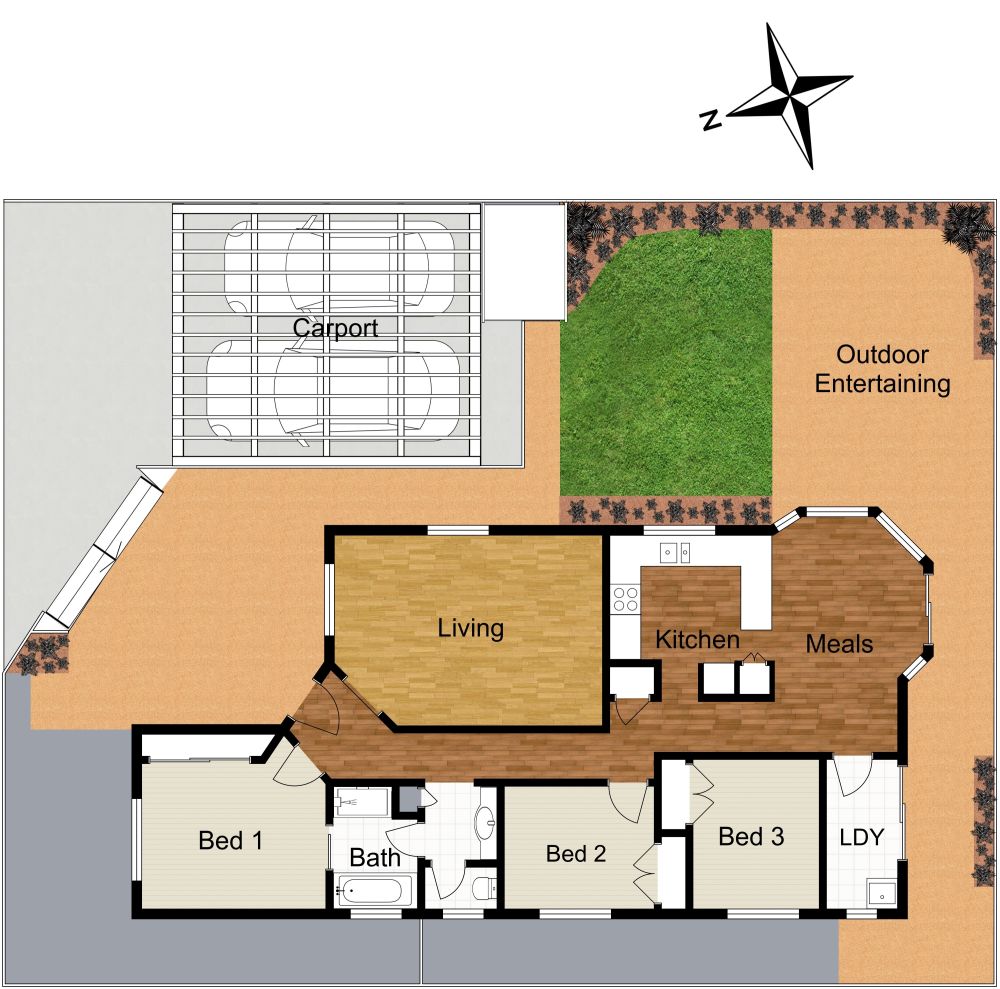 2D Site Plan with Carport