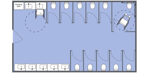 ADA Bathroom Layout For Women