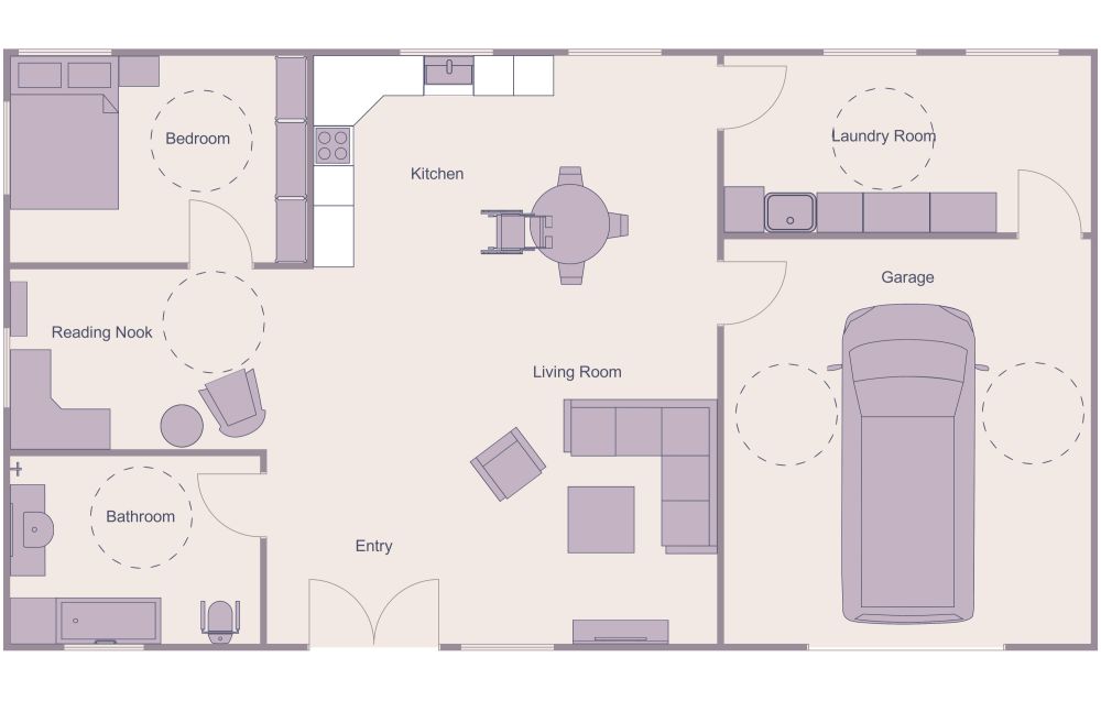 Accessible House Floor Plan 2D Floor Plan