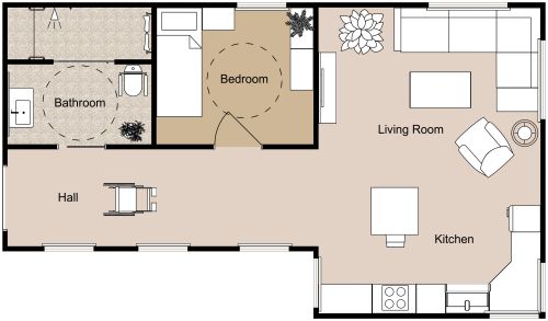 Floor Plan with ADA Compliant Bathroom