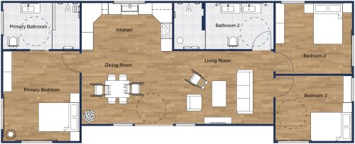 Residential Floor Plan with ADA Bathroom