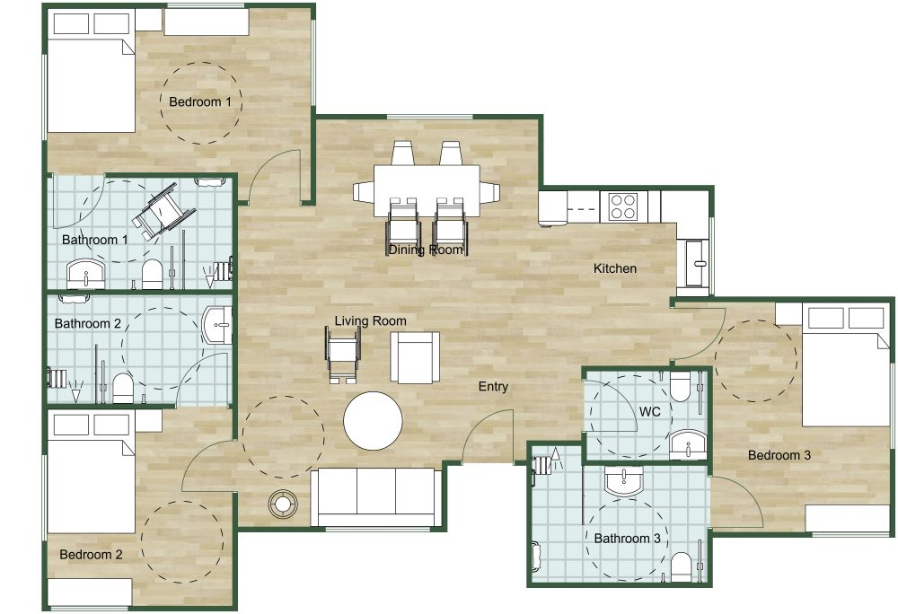 ADA Home Floor Plan 2D Floor Plan