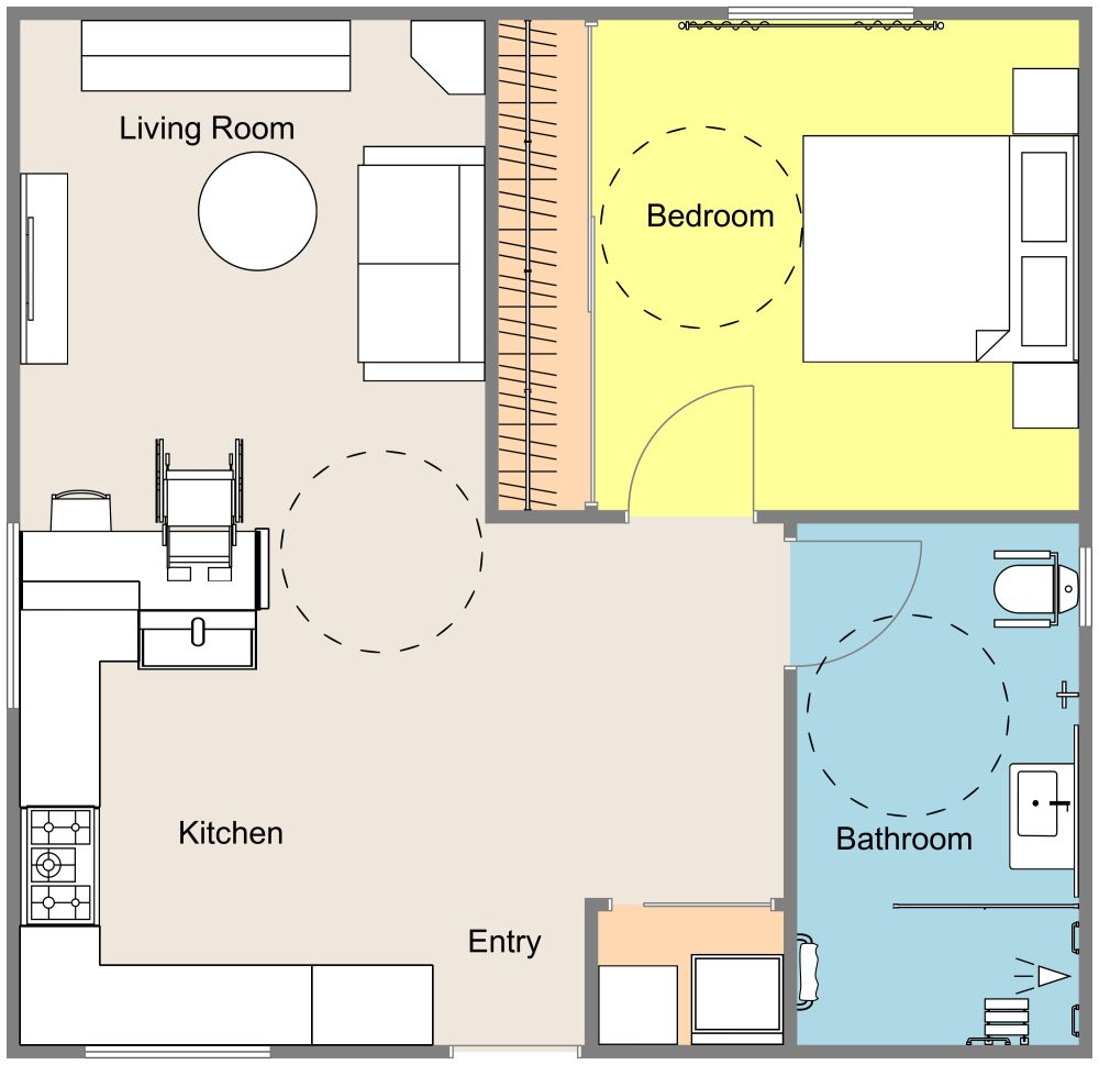 ADA Floor Plan 2D Floor Plan