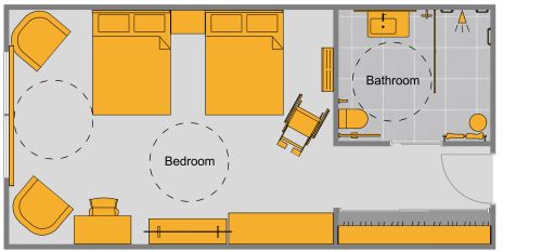 ADA Hotel Room Floor Plan