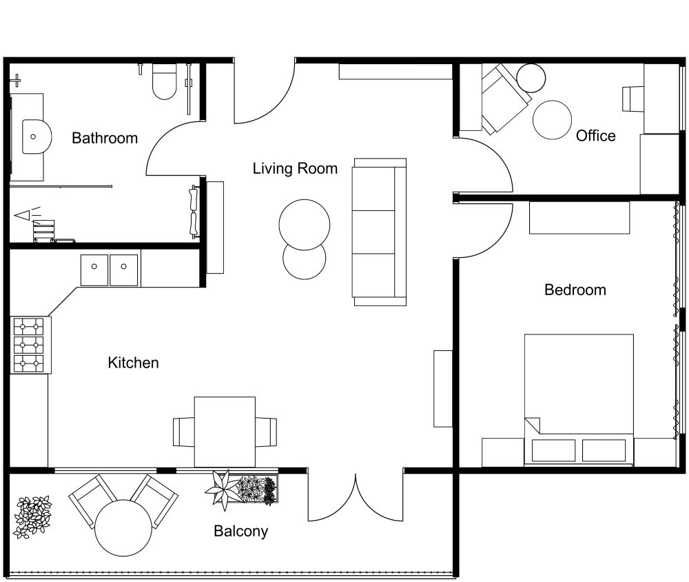 Senior Living Floor Plan 2D Floor Plan