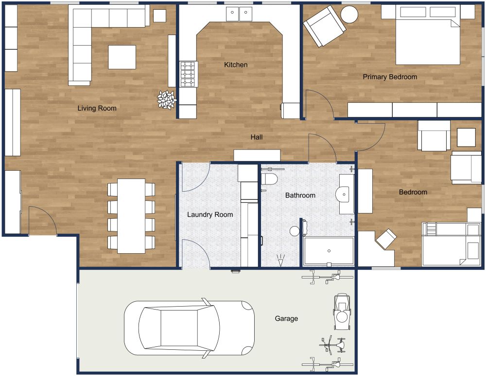 Senior Cottage Floor Plan 2D Floor Plan