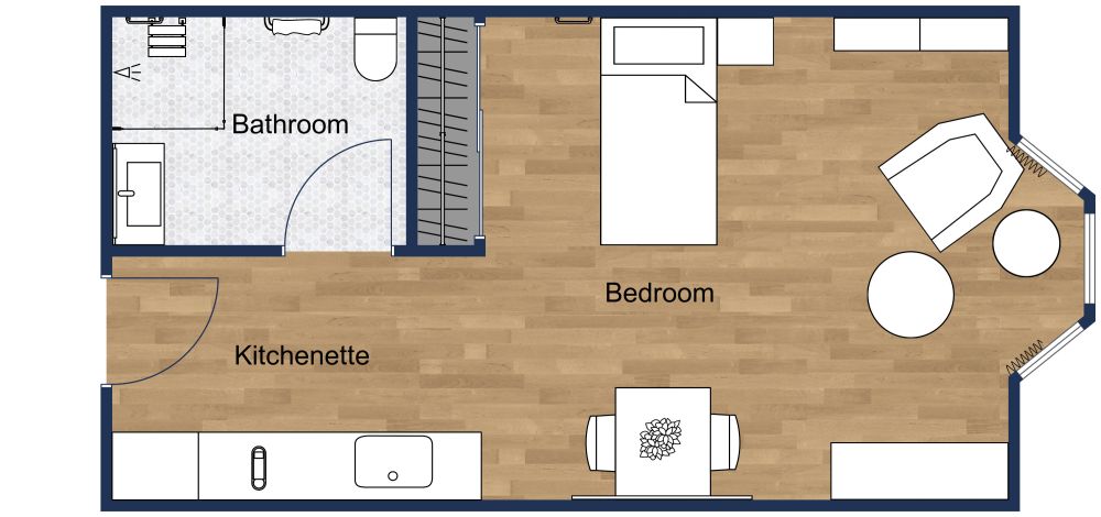 Assisted Living Room 2D Floor Plan