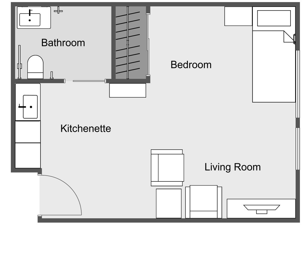 Assisted Living Home 2D Floor Plan