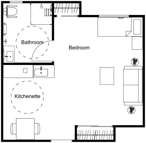 Assisted Living Bedroom Floor Plan