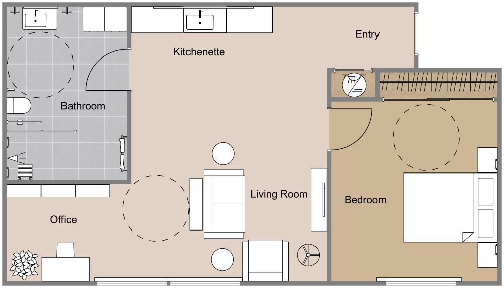 Luxury Assisted Living 2D Floor Plan