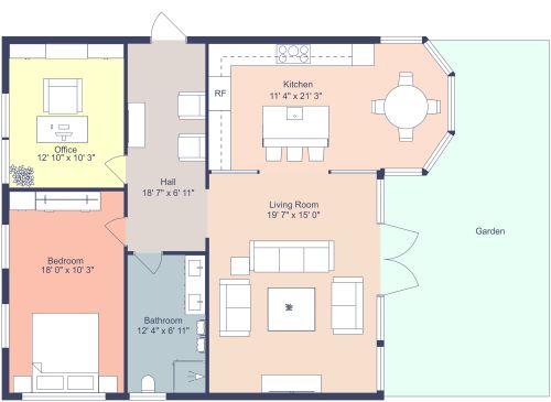 Semi Open Floor Plan