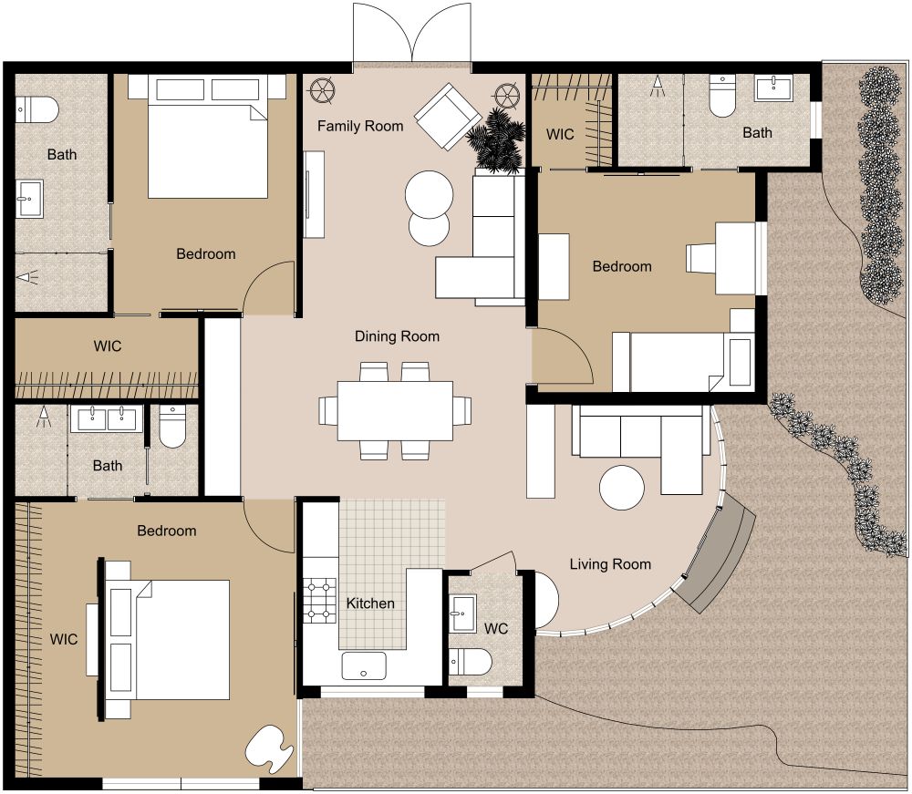 40x50 2D House Plan