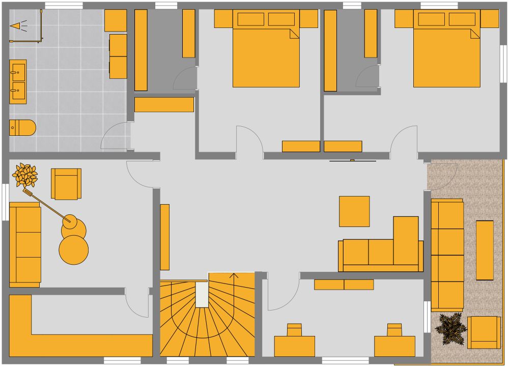 2400 sq ft 2D House Plan