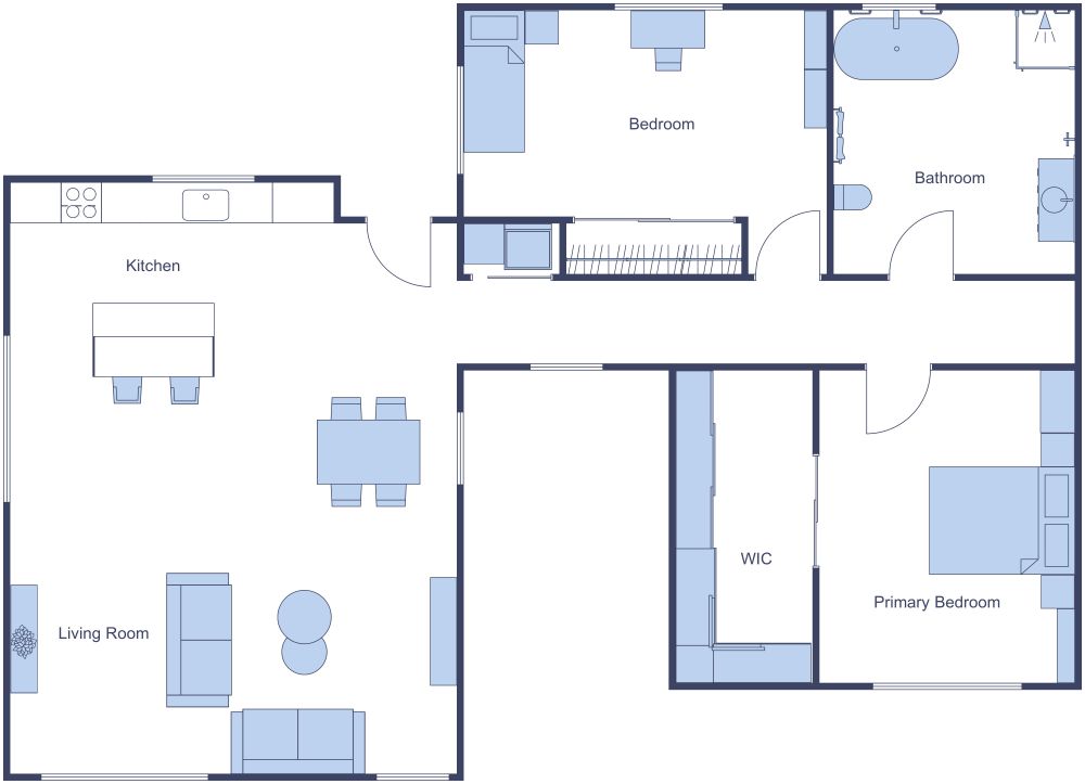 Floor Plan for Retired Couple 2D Floor Plan