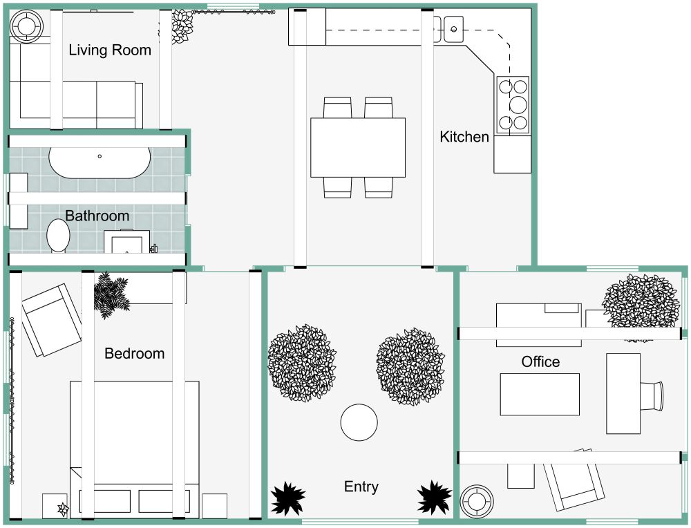 Luxury Retirement 2D Floor Plan