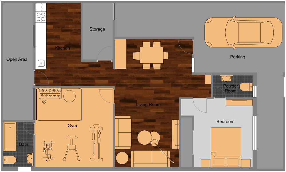 30x50 2D Floor Plan