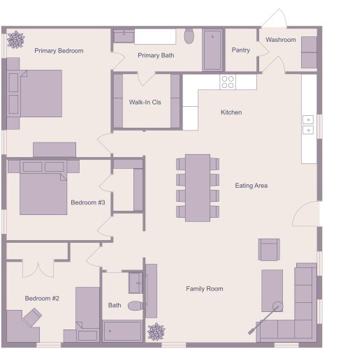 1600 sq ft Barndominium Floor Plan