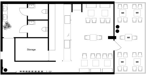 Gorgeous Restaurant Plan With Balcony Seating