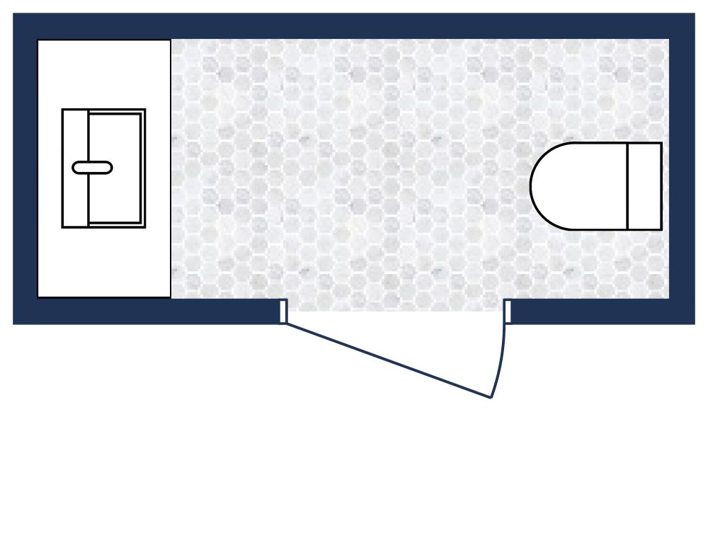 Powder Bathroom 2D Layout
