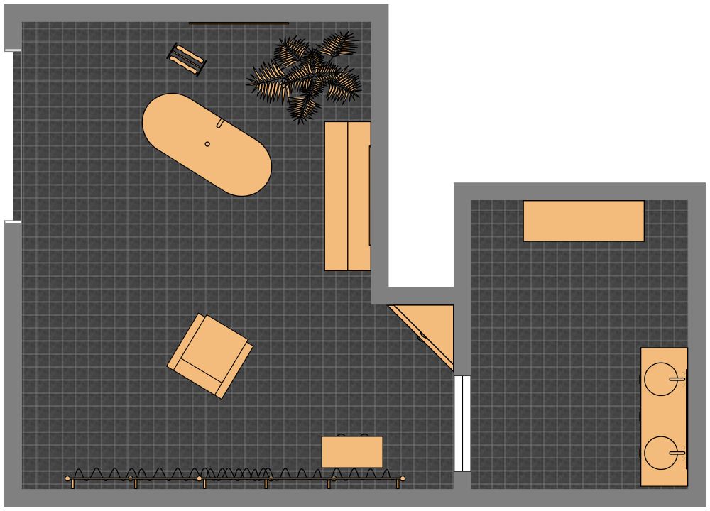 Victorian Style Bathroom 2D Floor Plan