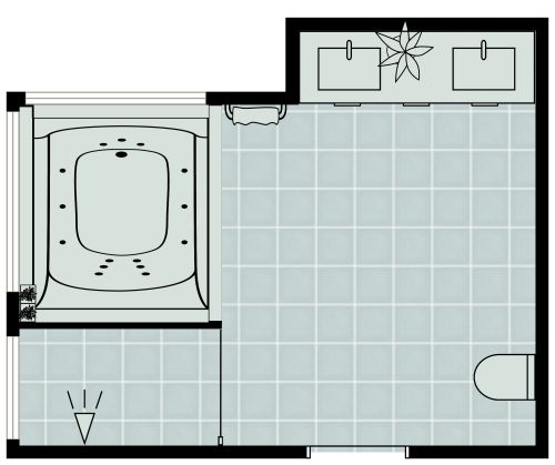 Modern Bathroom with Jacuzzi