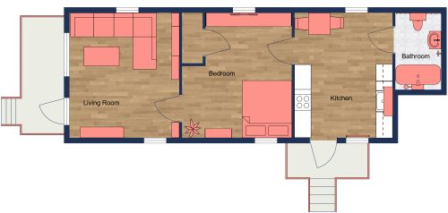 Simple Shotgun House Floor Plan