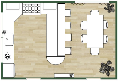 Vintage Maximalism U-Shaped Kitchen