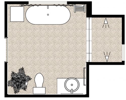 Rustic Bathroom Layout