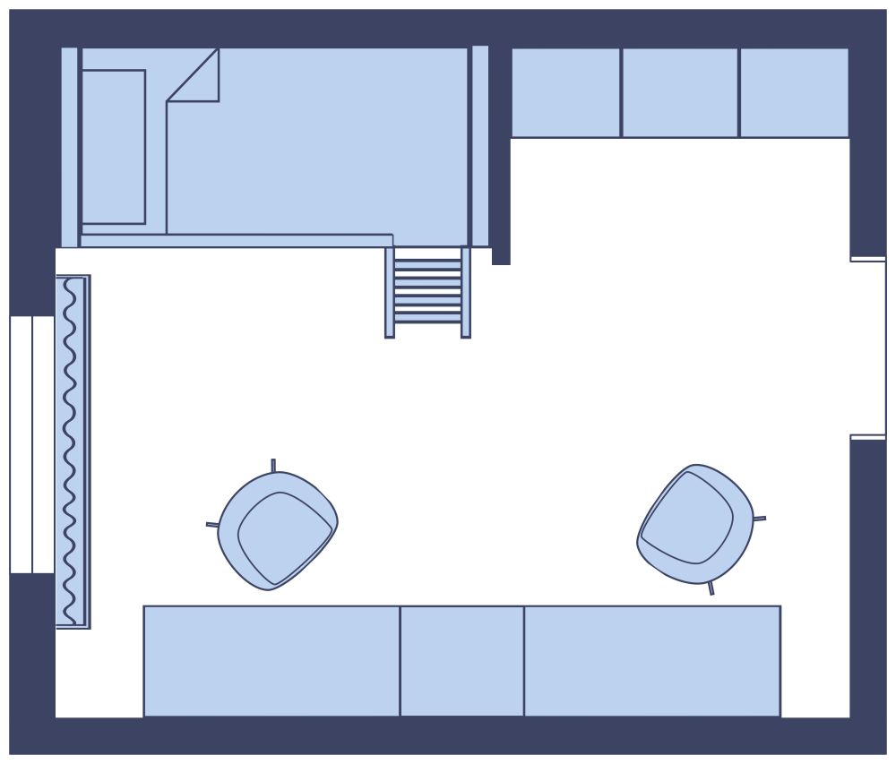Childrens Bedroom Idea 2D Floor Plan