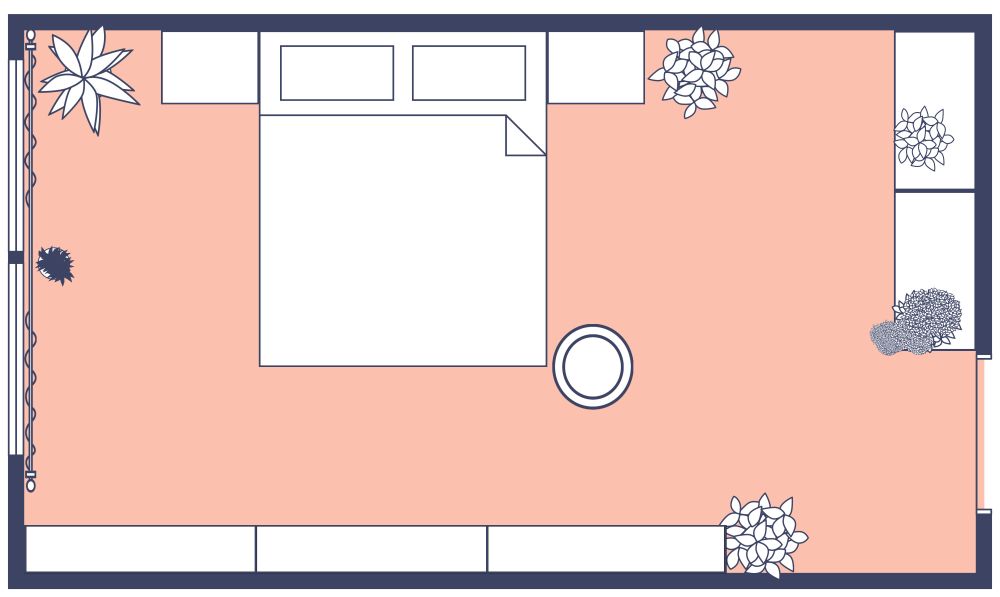 Eclectic Boho Bedroom 2D Floor Plan