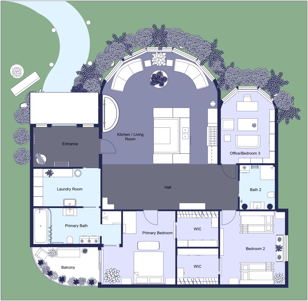 Eclectic Maximalism 2D Floor Plan