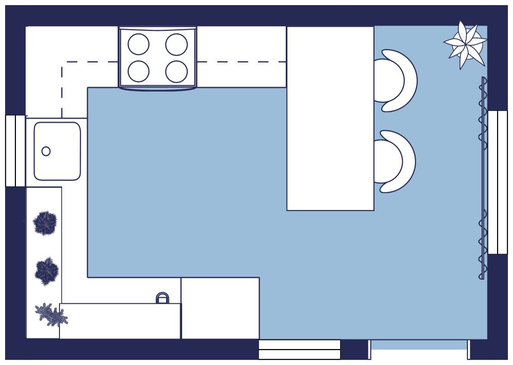 Cutecore Kitchen 2D Floor Plan