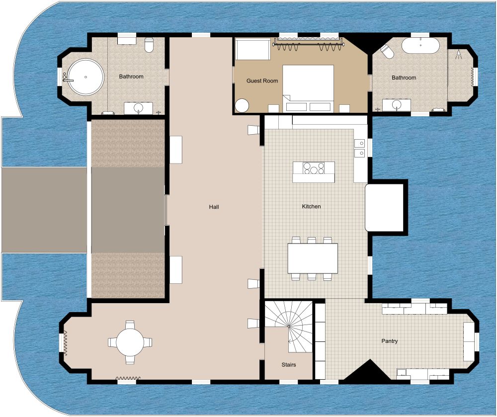 Castle 2D Floor Plan, First Floor