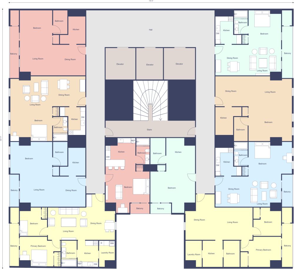 Condominium 2D Floor Plan
