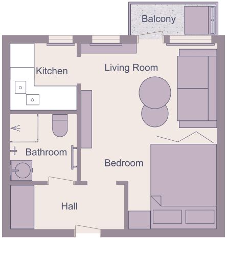 24 sqm Condo Floor Plan