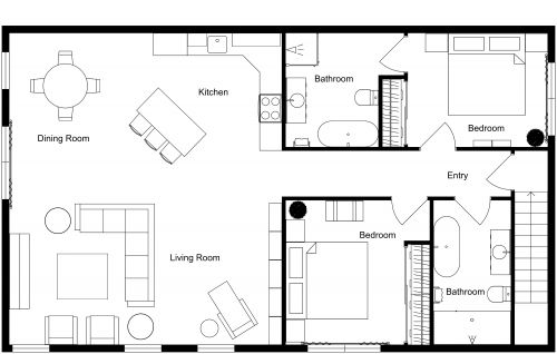 Condo Floor Plan with Garage​