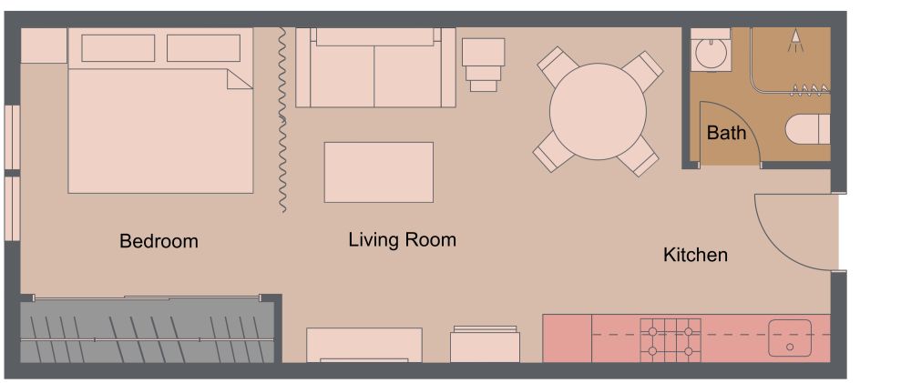 Studio Condo 2D Floor Plan​