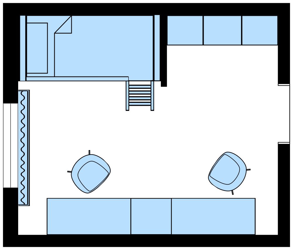 Idee für ein Kinderzimmer 2D Grundrisse